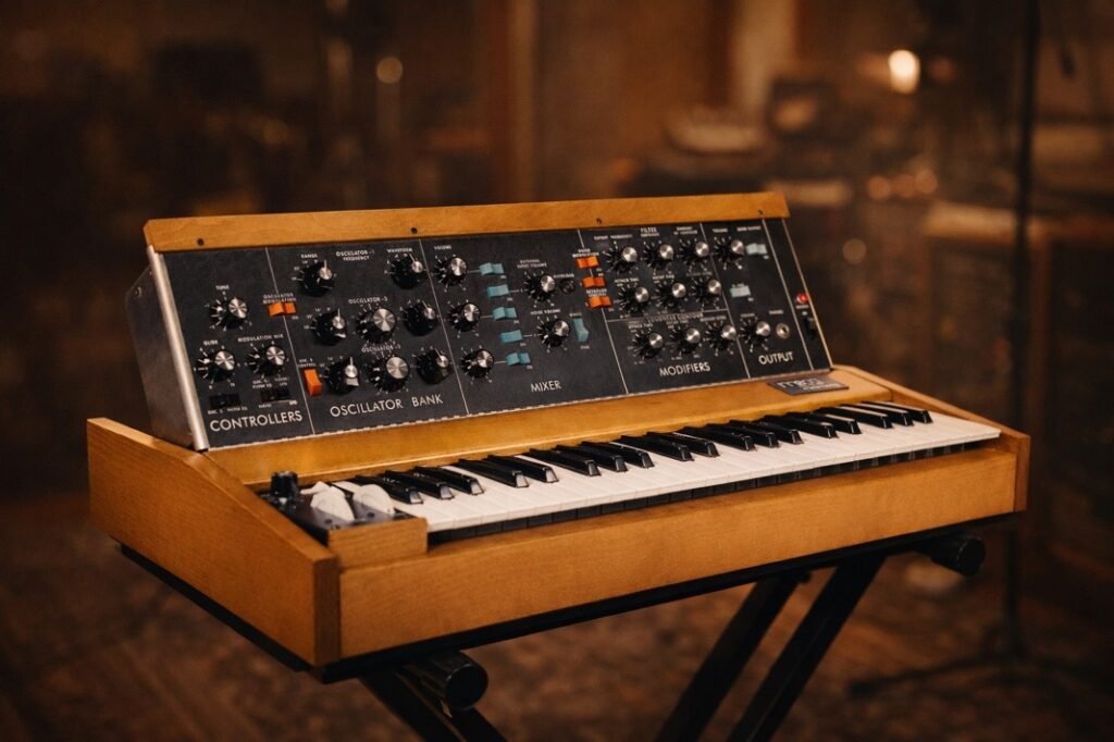 Enregistrement de Synthé Minimoog Original 1972 pour ton morceau - Black Virgin Studio